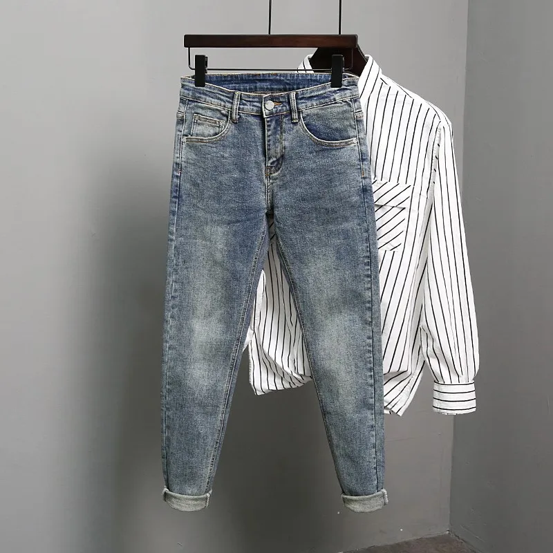 New Spring Autumn Washing Boyfriend Slim Denim Clothes Cowboy Korean Streetwear Tight Luxury Jeans Trousers for Men
New Spring Autumn Washing Boyfriend Slim Denim Clothes Cowboy Korean Streetwear Tight Luxury Jeans Trousers for Men