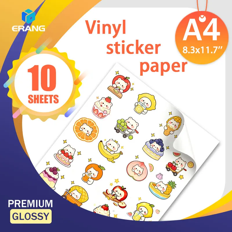 10/20/50 Sheets A4 Glossy White Printable Vinyl Sticker Paper for Inkjet and Laser Printers Self-Adhesive Glossy Sticker Paper
10/20/50 Sheets A4 Glossy White Printable Vinyl Sticker Paper for Inkjet and Laser Printers Self-Adhesive Glossy Sticker Paper