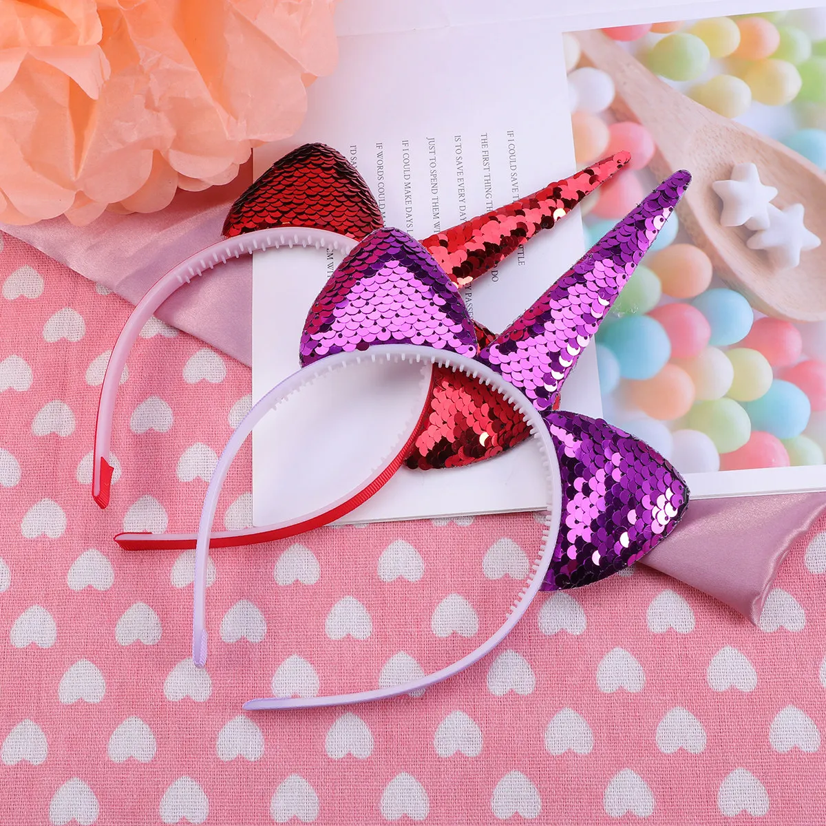 Unicorn Hair Hoop with Shimmering Paillette Decoration for Party Birthday Costume Accessory Purple Headband Hair
Unicorn Hair Hoop with Shimmering Paillette Decoration for Party Birthday Costume Accessory Purple Headband Hair