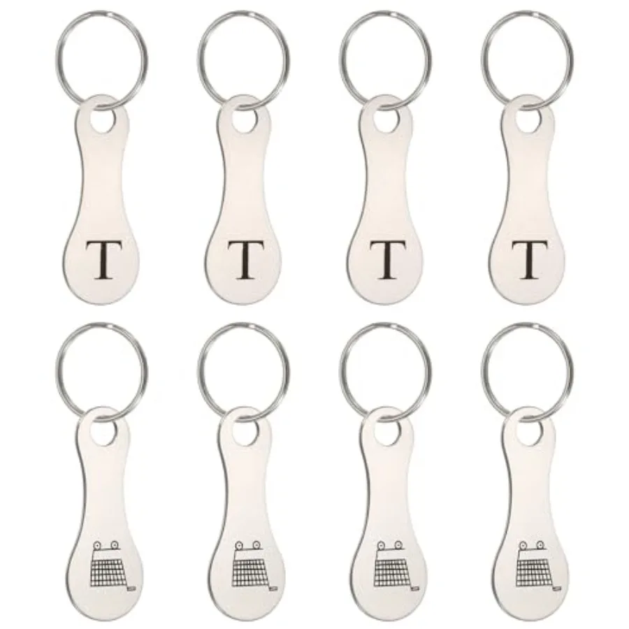 8Pcs Stainless Steel Shopping Trolley Token, Metal Quarter Holder Keychain Bulk Shopping Key Rings Supermarket Shops
8Pcs Stainless Steel Shopping Trolley Token, Metal Quarter Holder Keychain Bulk Shopping Key Rings Supermarket Shops