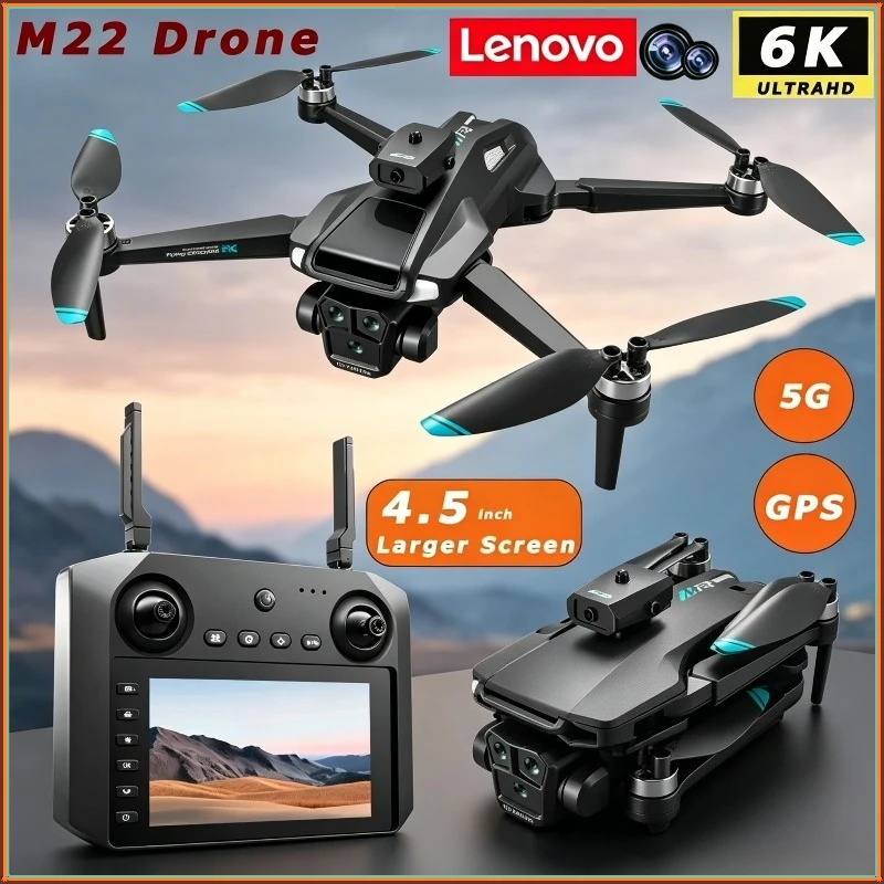 Lenovo M22 Brushless Motor Foldable Drone 8K 4.3" Screen Controller Long Endurance Optical Flow ESC 4K Aerial Photography
Lenovo M22 Brushless Motor Foldable Drone 8K 4.3" Screen Controller Long Endurance Optical Flow ESC 4K Aerial Photography