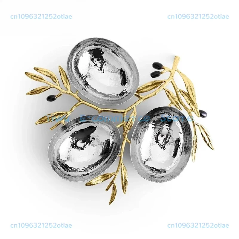 Olive branch three-grid dim sum bowl cake ordering plate classification Snack bowl stainless steel ornament
Olive branch three-grid dim sum bowl cake ordering plate classification Snack bowl stainless steel ornament