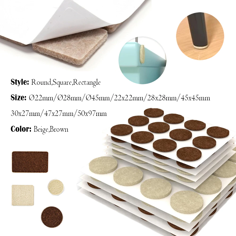 5-120Pcs Thicken Self Adhesive Felt Chair Leg Pads Floor Protectors Furniture Legs Table Leg Covers Round Bottom Anti-Slip Pads
5-120Pcs Thicken Self Adhesive Felt Chair Leg Pads Floor Protectors Furniture Legs Table Leg Covers Round Bottom Anti-Slip Pads