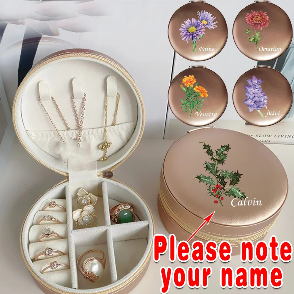 Customized Name Jewelry Case PU Organizer Women Travel Storage Box Holder Multipurpose Necklace Bracelet Ring Personalized DIY
Customized Name Jewelry Case PU Organizer Women Travel Storage Box Holder Multipurpose Necklace Bracelet Ring Personalized DIY
