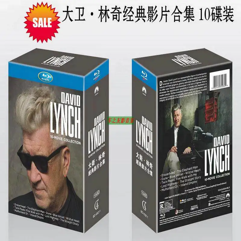 BD Blu-ray High Definition David Lynch Classic Movie Collection 10-Disc Box Set with Chinese and English Subtitles
BD Blu-ray High Definition David Lynch Classic Movie Collection 10-Disc Box Set with Chinese and English Subtitles