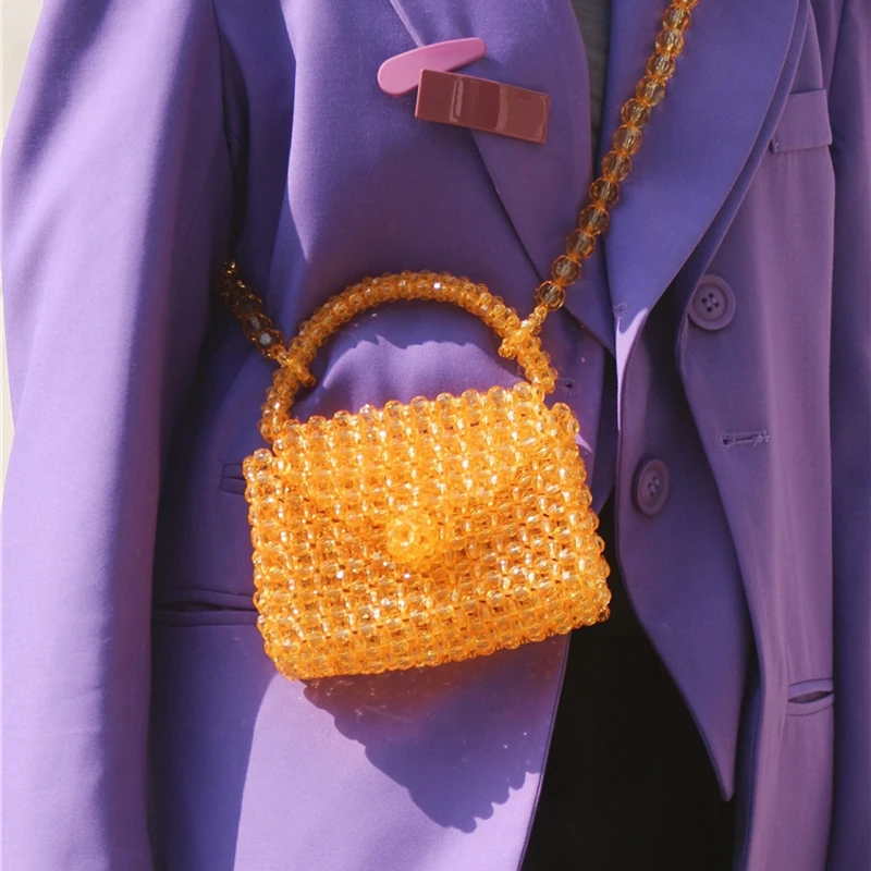 Handmade Acrylic Mini Lipstick Hanbags Small Square Cute Woven Bags New Style Beaded Purses and Handbags Satchel Handbag
Handmade Acrylic Mini Lipstick Hanbags Small Square Cute Woven Bags New Style Beaded Purses and Handbags Satchel Handbag