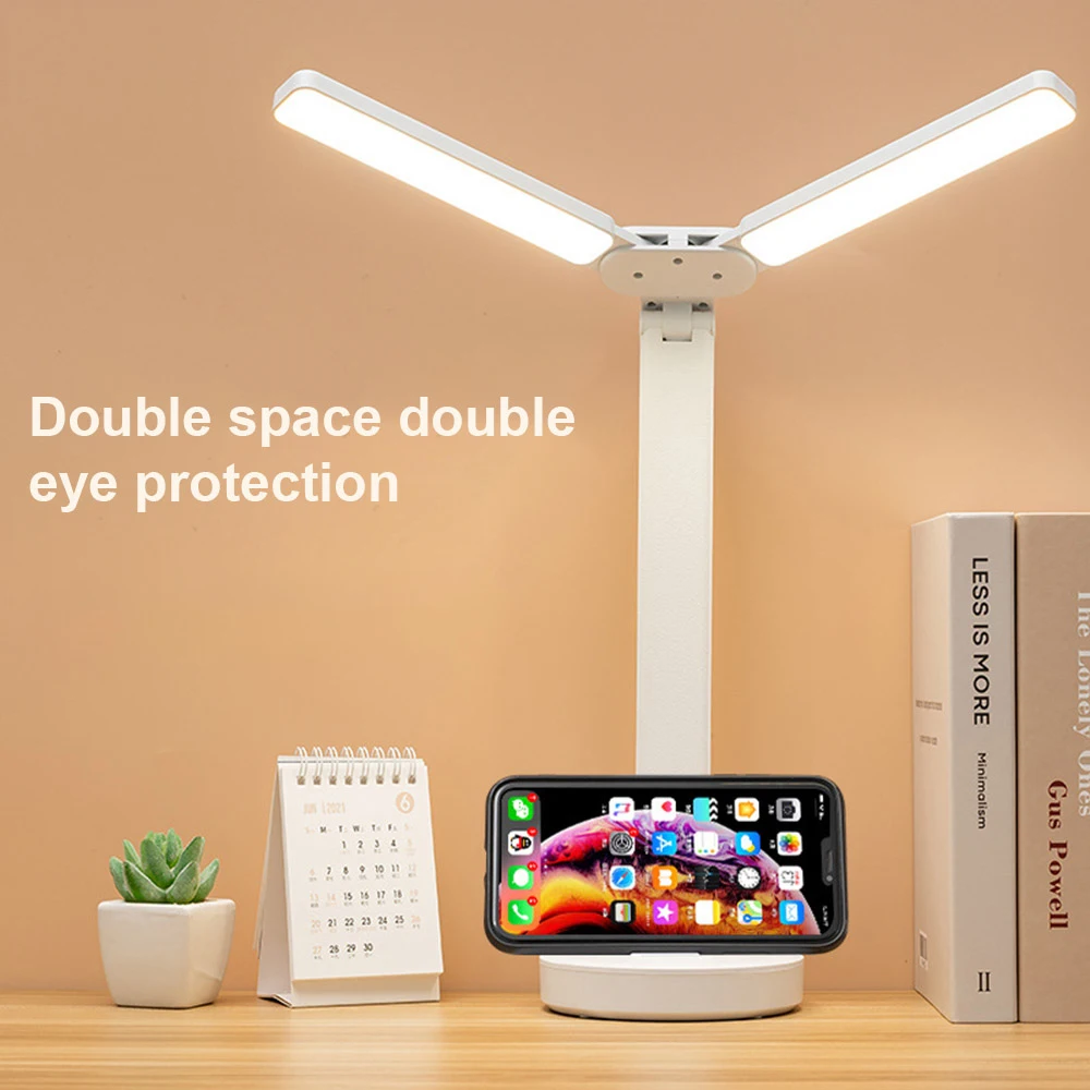 Dual Head LED Table Lamp USB Chargeable Dimmable Desk Lamp Eye Protection Foldable Table Lamp For Bedroom Bedside Desk Reading
Dual Head LED Table Lamp USB Chargeable Dimmable Desk Lamp Eye Protection Foldable Table Lamp For Bedroom Bedside Desk Reading
