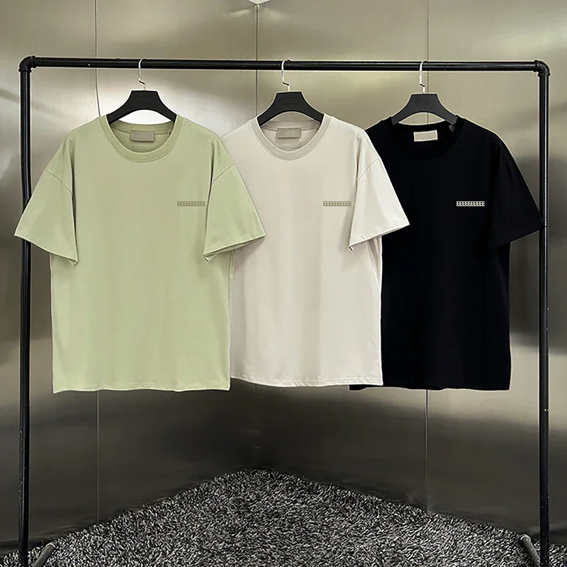2025 Men's T-shirts Chest Two Rows Flocking Small Letter Logo Cotton Top Tees Designer Brand T-shirts
2025 Men's T-shirts Chest Two Rows Flocking Small Letter Logo Cotton Top Tees Designer Brand T-shirts