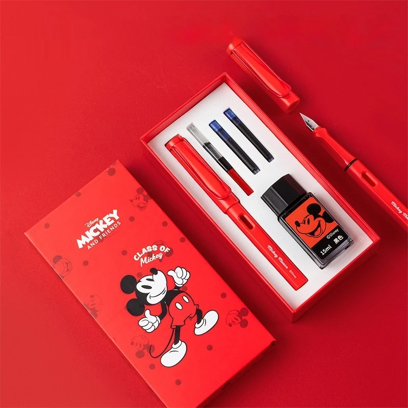 Disney Fountain Pen Gift Box Set Mickey Mouse Exchangeable Ink Bag International Children's Day Learning Gift Stationery Gifts
Disney Fountain Pen Gift Box Set Mickey Mouse Exchangeable Ink Bag International Children's Day Learning Gift Stationery Gifts