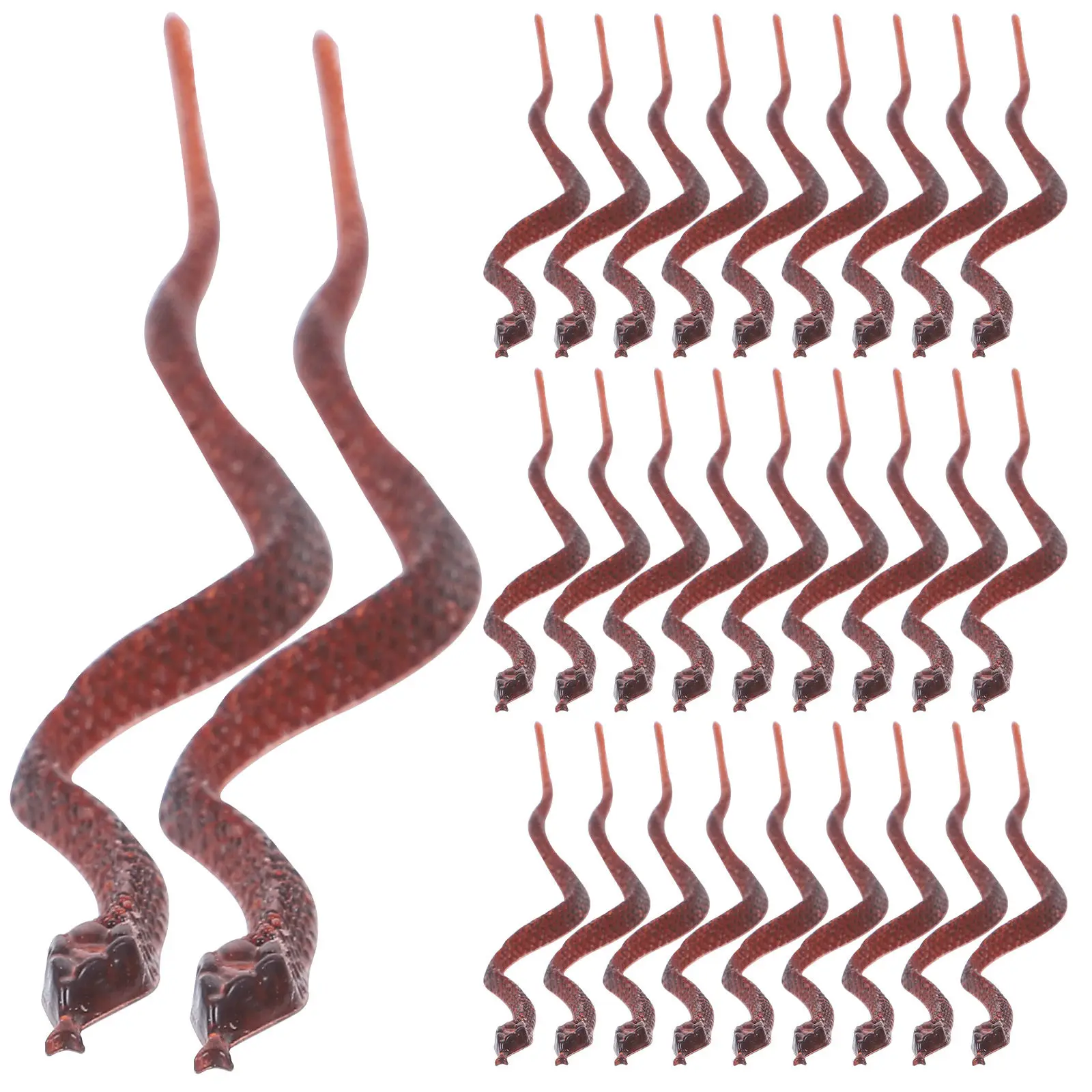 100Pcs Simulation Snake Prank Props Realistic Appearance Vivid Postures Bright Colors Flexible Safe PVC for Party Spoof Events
100Pcs Simulation Snake Prank Props Realistic Appearance Vivid Postures Bright Colors Flexible Safe PVC for Party Spoof Events
