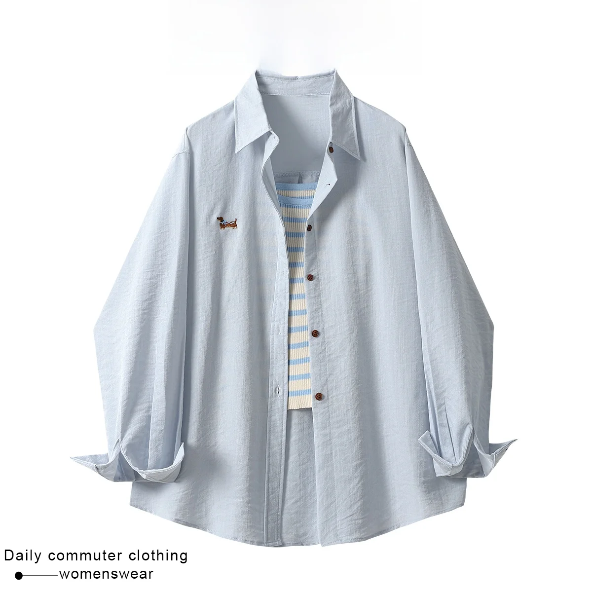 Coshehkg Lazy Style Women's Short Sleeve Shirt Autumn New Arrival Slim Fit Striped Tank Top Korean Simple Two-Piece Set
Coshehkg Lazy Style Women's Short Sleeve Shirt Autumn New Arrival Slim Fit Striped Tank Top Korean Simple Two-Piece Set