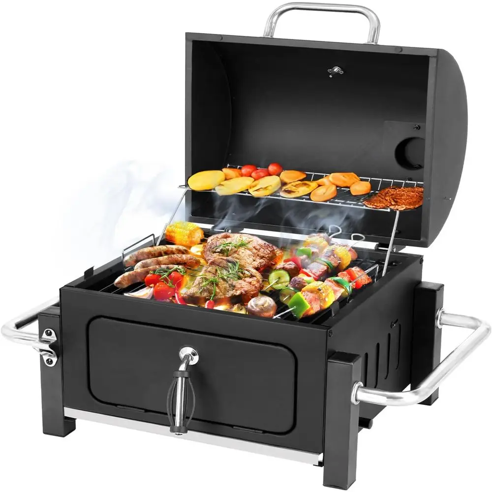 Portable Charcoal Grill, Tabletop Outdoor Barbecue Smoker, Small BBQ Grill for Backyard Camping Picnics Beach
Portable Charcoal Grill, Tabletop Outdoor Barbecue Smoker, Small BBQ Grill for Backyard Camping Picnics Beach
