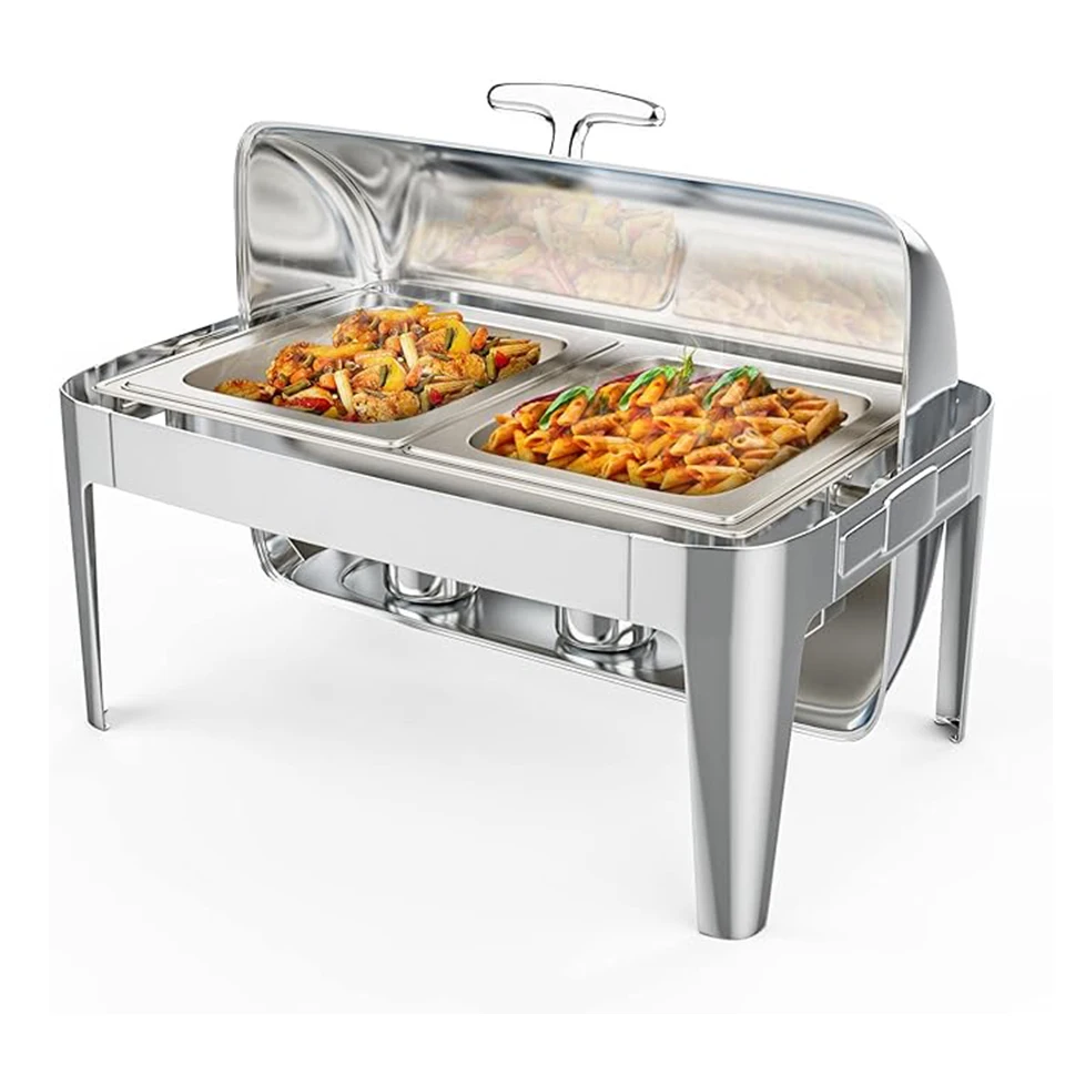 ZC201-2 Professional Grade 13 QT Chafing Dish With 2 Half Size Pans In Stainless Steel For Restaurants Hotels And Weddings
ZC201-2 Professional Grade 13 QT Chafing Dish With 2 Half Size Pans In Stainless Steel For Restaurants Hotels And Weddings