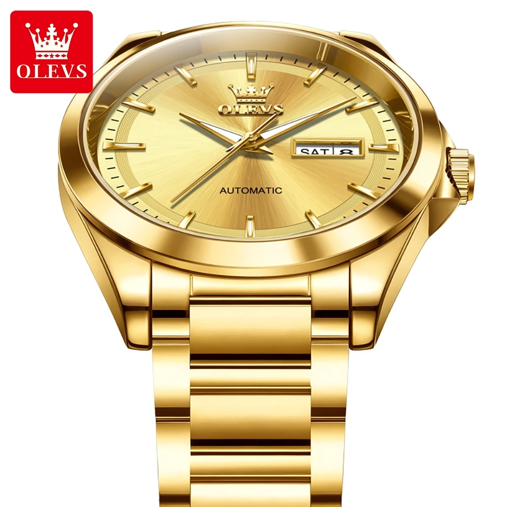 OLEVS 7090 Original Automatic Mechanical Watches for Man Hot Sale Dual Calendar Stainless Steel Waterproof Luxury Men's Watches
OLEVS 7090 Original Automatic Mechanical Watches for Man Hot Sale Dual Calendar Stainless Steel Waterproof Luxury Men's Watches