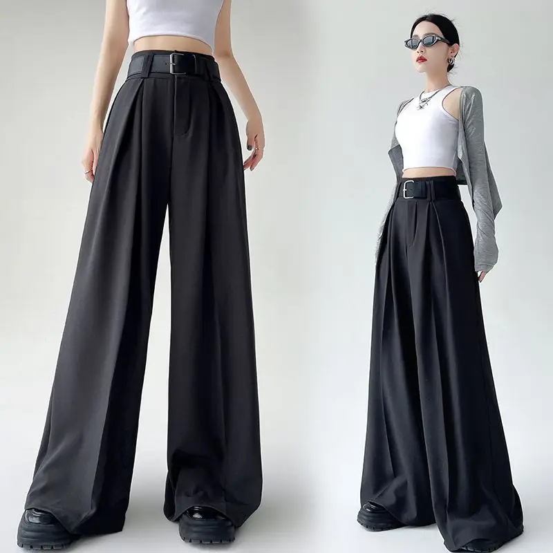 Women's Suit Wide-leg Pants 2026 Spring Summer Thin High-waisted Casual Solid Trousers Female Fashion Loose Straight Long Pants
Women's Suit Wide-leg Pants 2026 Spring Summer Thin High-waisted Casual Solid Trousers Female Fashion Loose Straight Long Pants