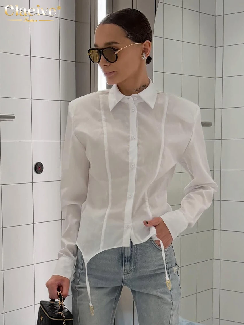 Clacive Fashion Loose White Women's Blouse 2026 Autumn Lapel Long Sleeve Lady Shirt Elegant Classic Solid Top Female Clothing
Clacive Fashion Loose White Women's Blouse 2026 Autumn Lapel Long Sleeve Lady Shirt Elegant Classic Solid Top Female Clothing