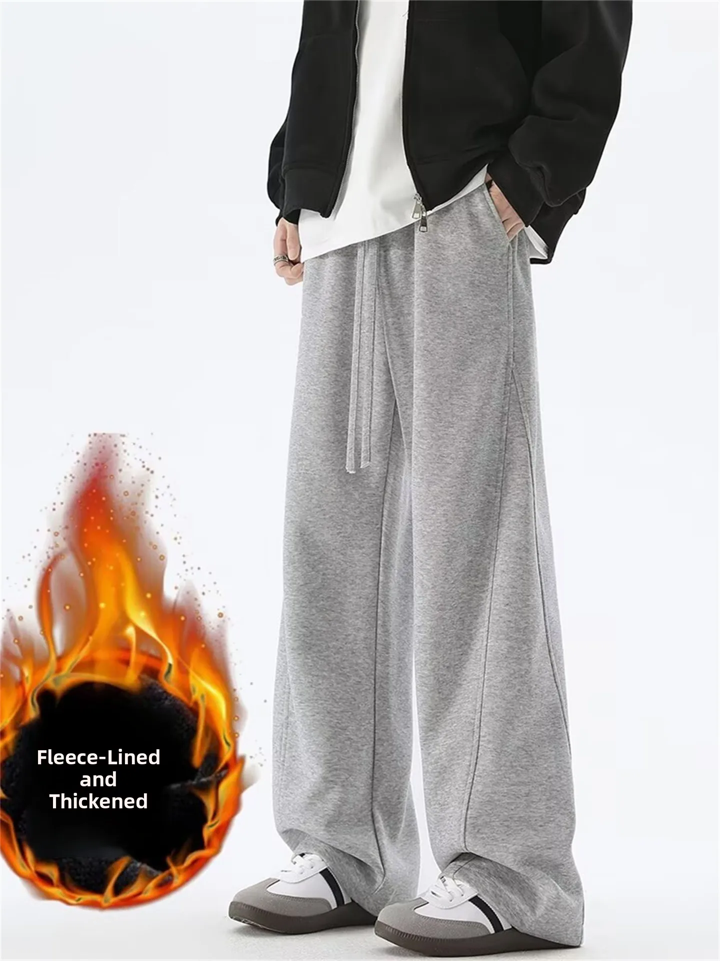 Trendy White ey Casual Pants Men's Cleanfit American Deconstructed Wide Leg Loose Fce Lined Sport Sweatpants
Trendy White ey Casual Pants Men's Cleanfit American Deconstructed Wide Leg Loose Fce Lined Sport Sweatpants
