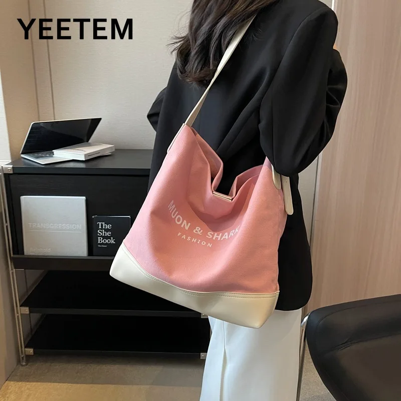 Leisure Large-capacity Bag Female 2023 New Popular Canvas Shoulder Bucket Bags Designer Magnetic Buckle Handbag
Leisure Large-capacity Bag Female 2023 New Popular Canvas Shoulder Bucket Bags Designer Magnetic Buckle Handbag