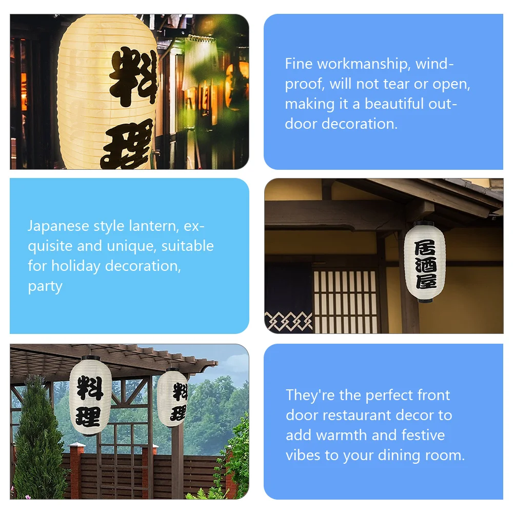 2pcs Beige Silk Japanese Lantern Hanging Restaurant Decor Waterproof Durable Sushi Bar Ornament Traditional Japanese-Style
2pcs Beige Silk Japanese Lantern Hanging Restaurant Decor Waterproof Durable Sushi Bar Ornament Traditional Japanese-Style