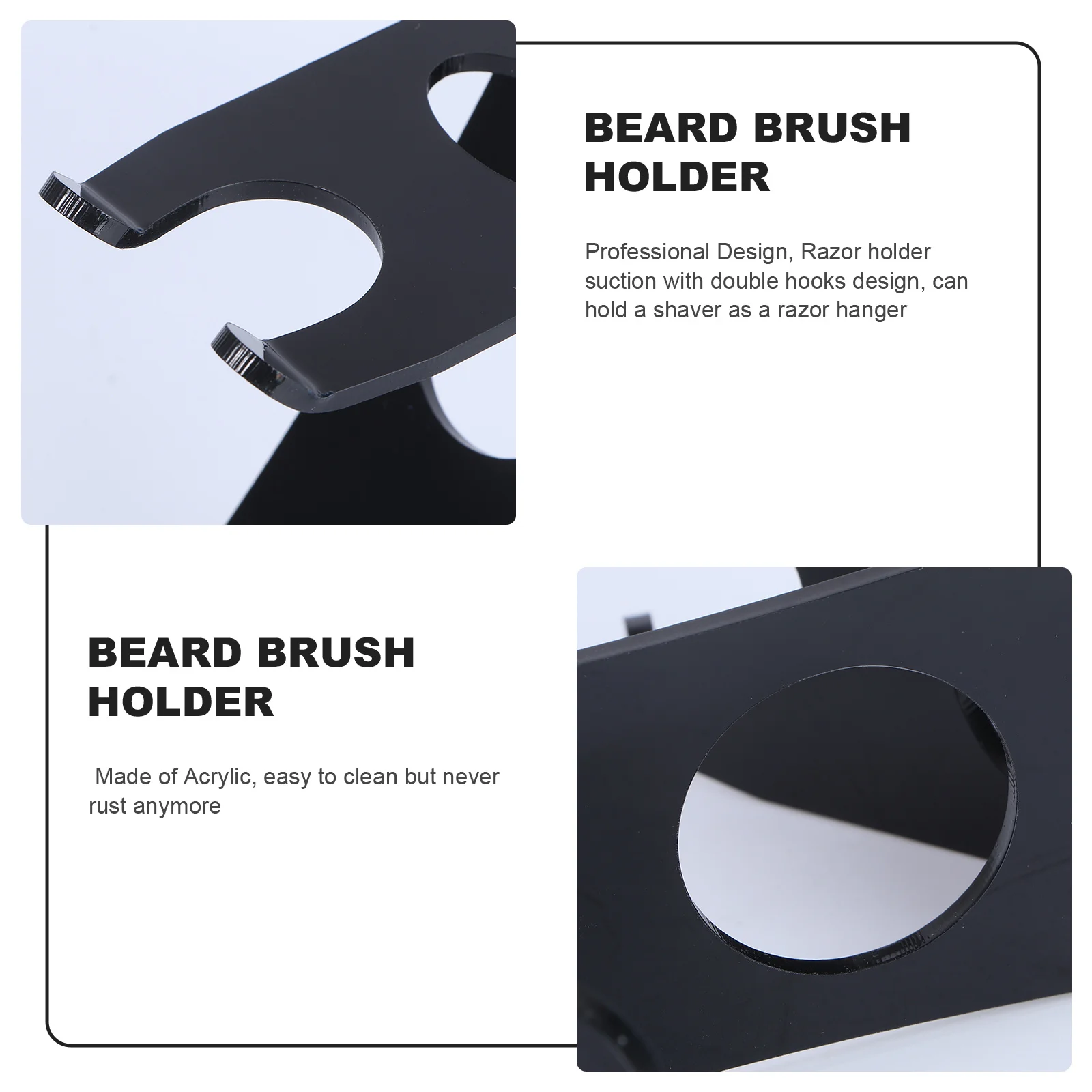 Beard Brush Holder Razor Stand Suction Cup Double Hook Z Shape Design For Shaving Brush Safety Razor Storage Portable Bathroom
Beard Brush Holder Razor Stand Suction Cup Double Hook Z Shape Design For Shaving Brush Safety Razor Storage Portable Bathroom