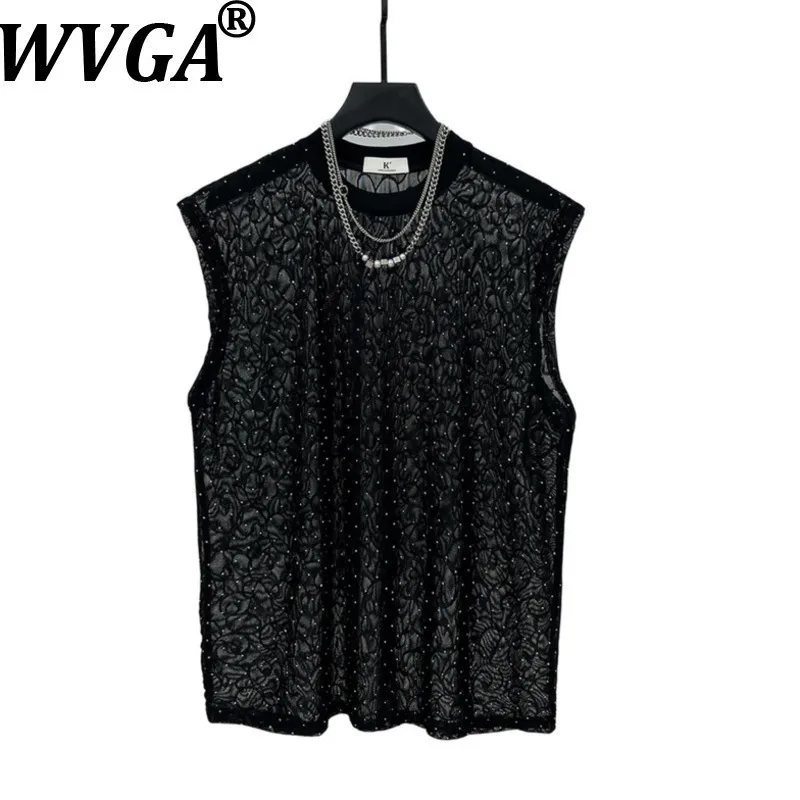 WVGA весна-лето новые мужские сетчатые прозрачные жилеты без рукавов с узором прилива и бриллиантами, шикарные нишевые повседневные топы с вырезами Ins W13871
WVGA весна-лето новые мужские сетчатые прозрачные жилеты без рукавов с узором прилива и бриллиантами, шикарные нишевые повседневные топы с вырезами Ins W13871