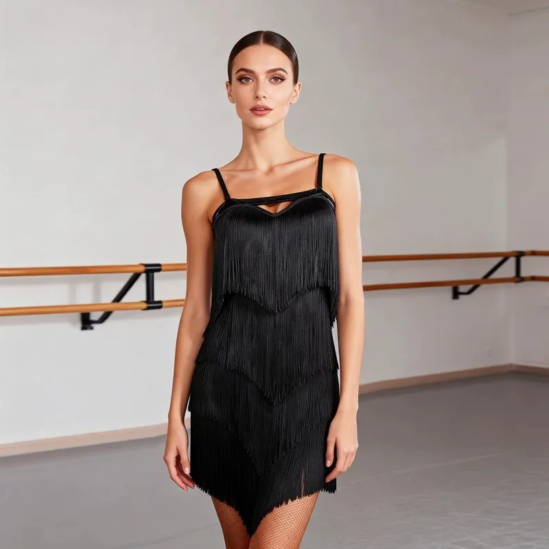 Summer Latin suit fringed skirt ballroom dance suspender practice suit weight encrypted tassel
Summer Latin suit fringed skirt ballroom dance suspender practice suit weight encrypted tassel