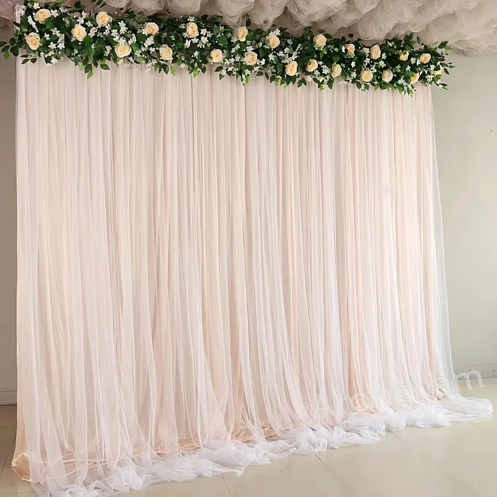 Double Curtain-Champagne Background Background with Tulle Curtain Baby Shower, Wedding, Engagement Party Birthday Photography Ho
Double Curtain-Champagne Background Background with Tulle Curtain Baby Shower, Wedding, Engagement Party Birthday Photography Ho