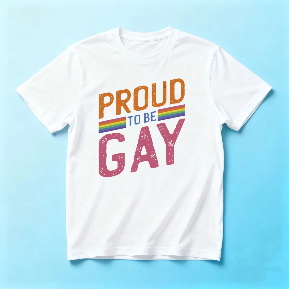 LGBT Pride Awareness Proud To Be Gay Mens Cotton T-Shirt Pride Month Unisex Streetwear Men Women Fashion Crewneck Tee Tops
LGBT Pride Awareness Proud To Be Gay Mens Cotton T-Shirt Pride Month Unisex Streetwear Men Women Fashion Crewneck Tee Tops
