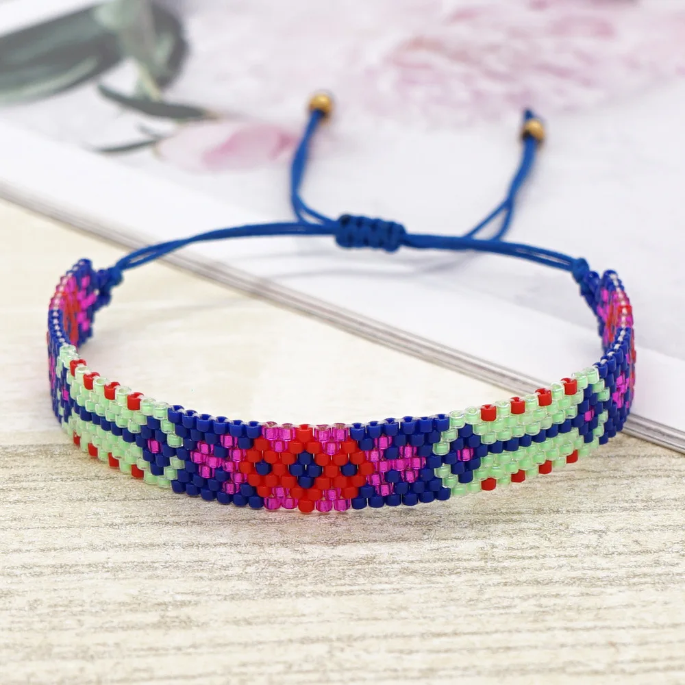 Rice bead bracelet Creativity Gradient color Geometry Pattern Hand weaving Adjustable Bohemia Fashion Female Beaded bracelet
Rice bead bracelet Creativity Gradient color Geometry Pattern Hand weaving Adjustable Bohemia Fashion Female Beaded bracelet
