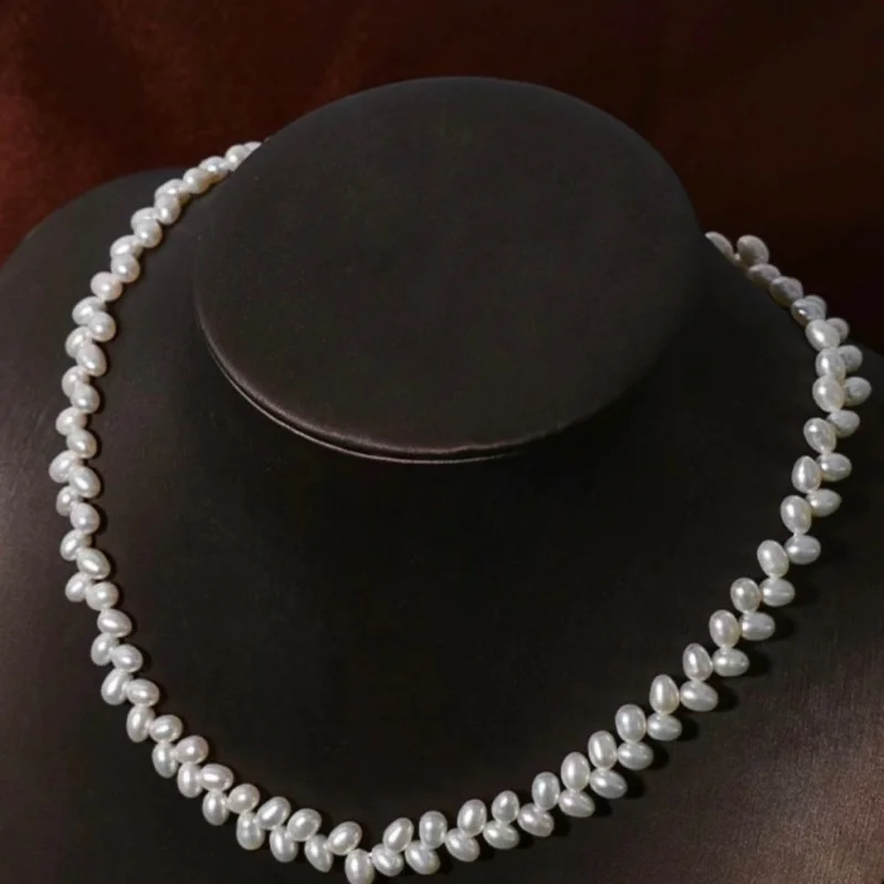 925 Silver Clasp Extender Chain Natural Freshwater Non-Nucleated Wheat Grain Pearl Necklace
925 Silver Clasp Extender Chain Natural Freshwater Non-Nucleated Wheat Grain Pearl Necklace