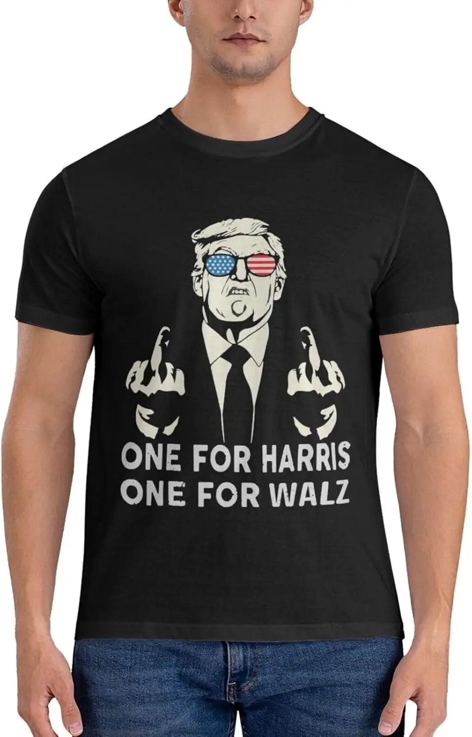 Мужская футболка Trump Middle Finger Harris Walz, классические футболки с короткими рукавами, хлопковая рубашка
Мужская футболка Trump Middle Finger Harris Walz, классические футболки с короткими рукавами, хлопковая рубашка