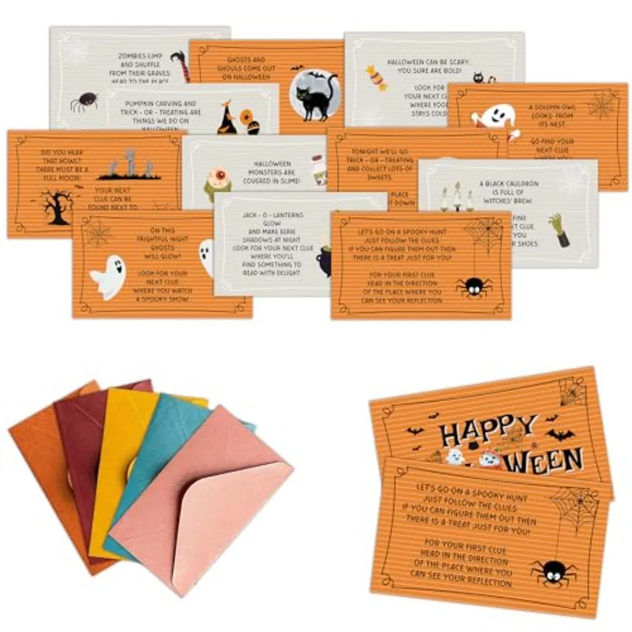 Halloween Scavenger Hunt Games Set, Trick Or Treat Treasure Hunt Clue Games for Friends Family, Halloween Activities for Large
Halloween Scavenger Hunt Games Set, Trick Or Treat Treasure Hunt Clue Games for Friends Family, Halloween Activities for Large