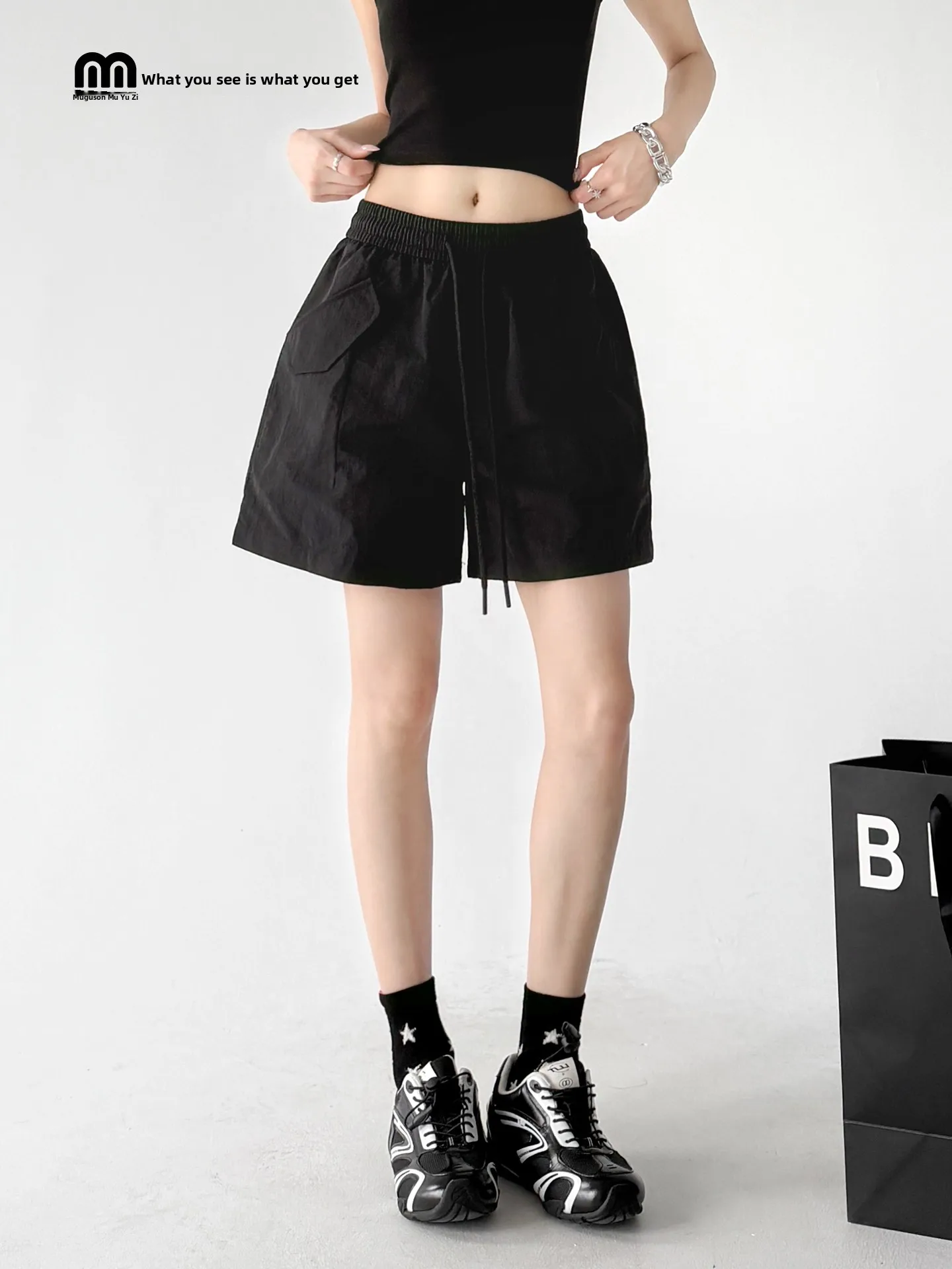 Loose Women's Short Pants Summer 2026 Casual Sports Drawstring Slimming Versatile Five-Quarter Length Natural Waist Nylon
Loose Women's Short Pants Summer 2026 Casual Sports Drawstring Slimming Versatile Five-Quarter Length Natural Waist Nylon