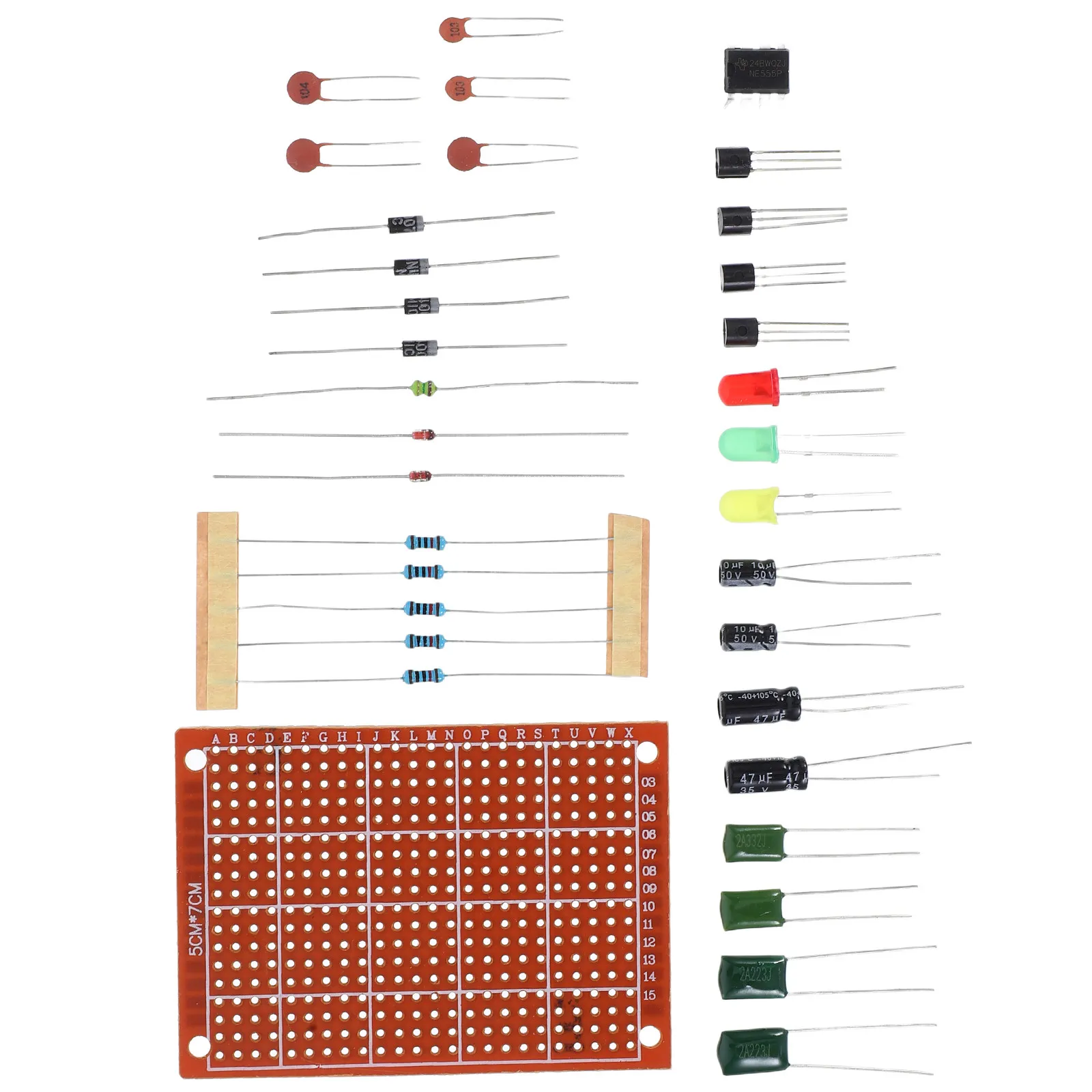 1Set Welding Learning Kit Soldering Practice Board for Beginners Electronics Circuit Board Soldering Iron Training Set
1Set Welding Learning Kit Soldering Practice Board for Beginners Electronics Circuit Board Soldering Iron Training Set