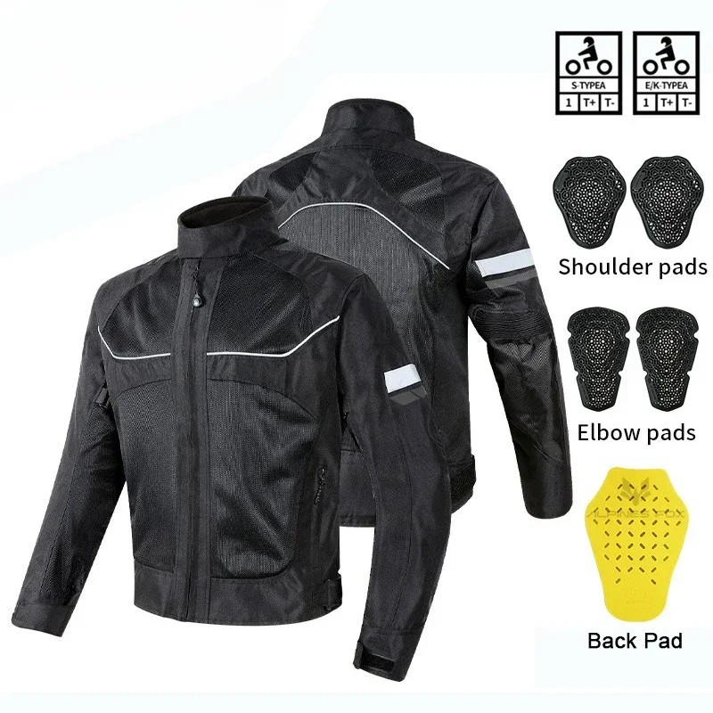 Motorcycle cycling suit summer men's mesh breathable jacket night reflective anti-drop stand-up collar locomotive suit
Motorcycle cycling suit summer men's mesh breathable jacket night reflective anti-drop stand-up collar locomotive suit