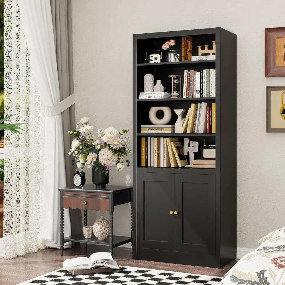 55 Metal Bookshelf with Standing Storage Rack and Cabinet, Heavy Duty Steel for Pantry, Kitchen, Closet, Garage, Home Office (Bl
55 Metal Bookshelf with Standing Storage Rack and Cabinet, Heavy Duty Steel for Pantry, Kitchen, Closet, Garage, Home Office (Bl