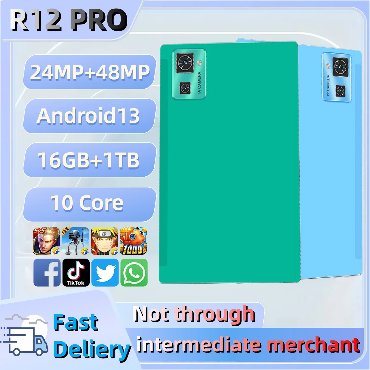 Global Gaming Model R12 PRO Smasung Tablet 16GB RAM 1TB ROM Android13 MTK6797 12000mAh Bluetooth 5G WPS Office Business Notebook
Global Gaming Model R12 PRO Smasung Tablet 16GB RAM 1TB ROM Android13 MTK6797 12000mAh Bluetooth 5G WPS Office Business Notebook