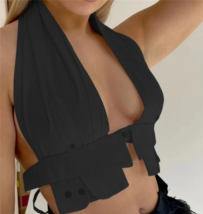 Sexy Crop Tank Top Women's ort irt Street Sle Color Slim Fit Hanging Ne Design Summer Faion Ladies Vest
Sexy Crop Tank Top Women's ort irt Street Sle Color Slim Fit Hanging Ne Design Summer Faion Ladies Vest