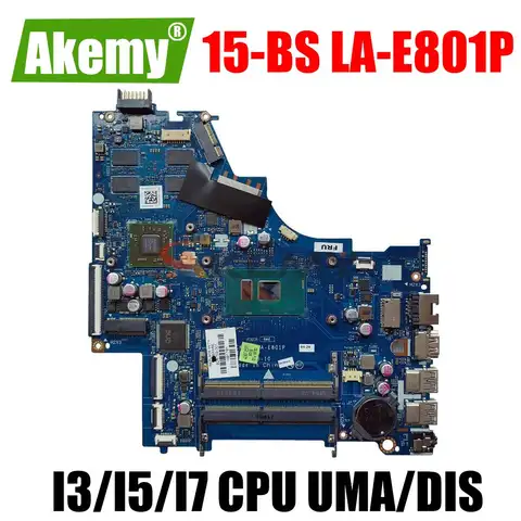 For Dell Pavilion 15-BS Mainboard LA-E801P 924756-601 SR342 i5-7200U 216-0867071 2G Laptop Motherboard Full Tested 250 G6
