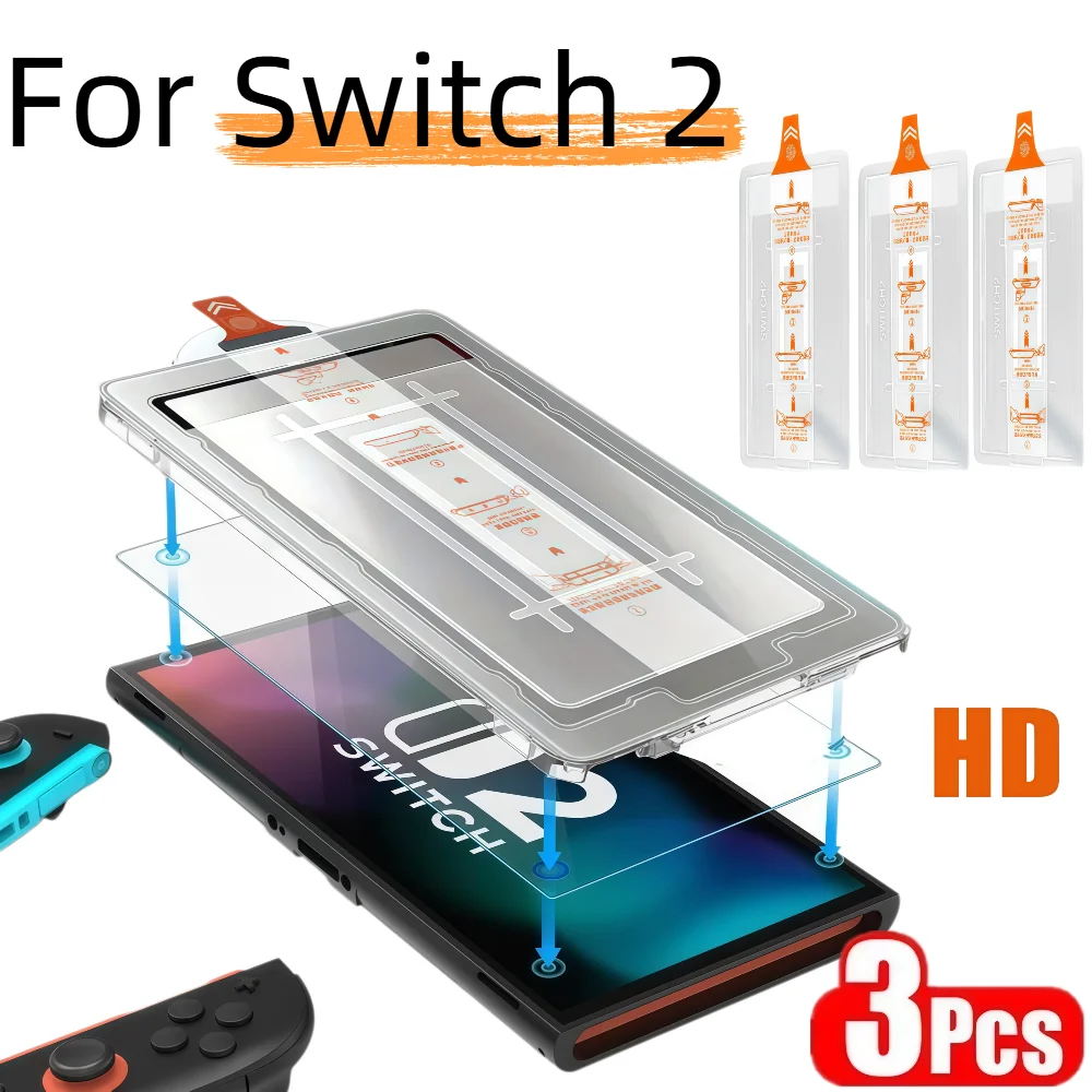 3Pcs Tempered Glass Screen Protector Kit for Switch 2/Switch 2 7.9in 9H Hardness Bubble Free Anti-Scratch No Dust
3Pcs Tempered Glass Screen Protector Kit for Switch 2/Switch 2 7.9in 9H Hardness Bubble Free Anti-Scratch No Dust
