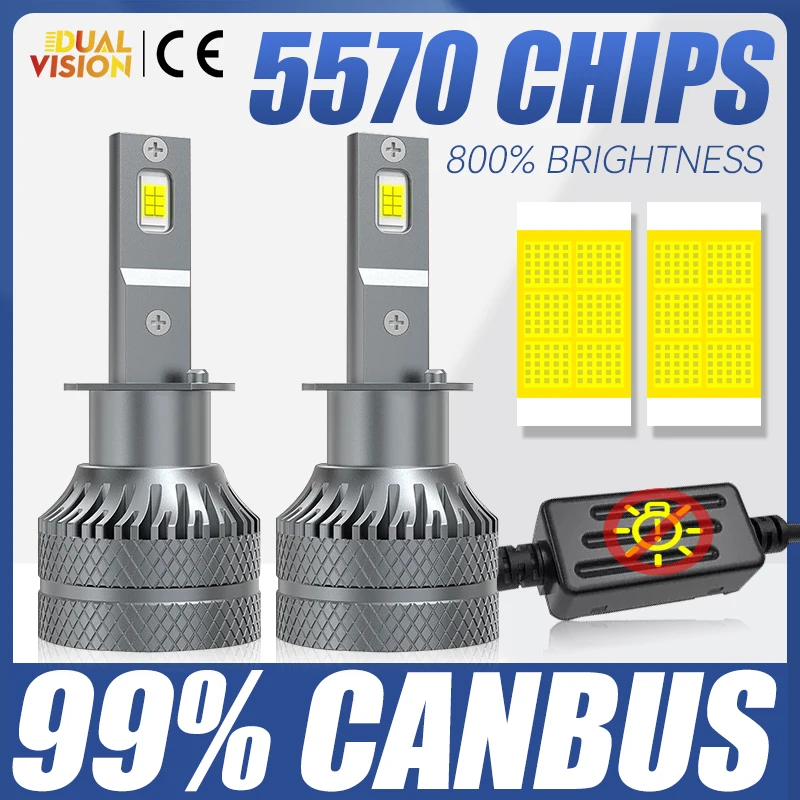2PCS Car Lights H7 H4 H1 9006 9005 HB3 HB4 H11 H8 H9 9012 HIR2 CSP Super Bright LED Headlights High Low Beam Fog Light 6000K 12V
2PCS Car Lights H7 H4 H1 9006 9005 HB3 HB4 H11 H8 H9 9012 HIR2 CSP Super Bright LED Headlights High Low Beam Fog Light 6000K 12V