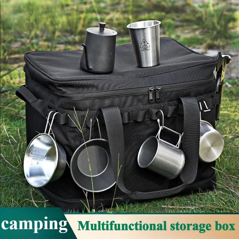 Black waterproof Oxford cloth foldable bag camping tableware storage bag outdoor picnic thermal insulation camping bag
Black waterproof Oxford cloth foldable bag camping tableware storage bag outdoor picnic thermal insulation camping bag