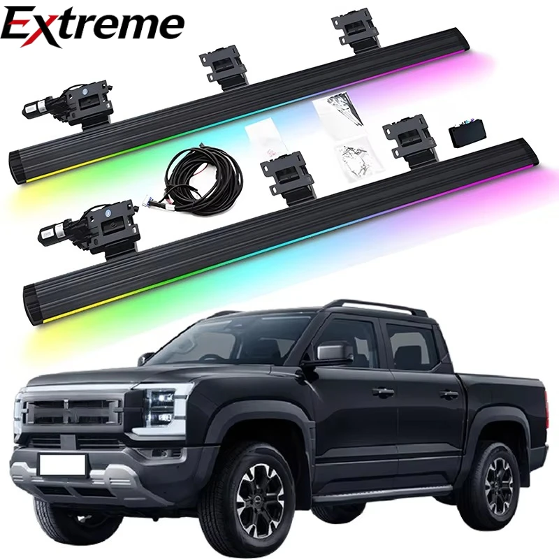 EXTREME LED Colorful Lighting Electric Power Running Board Electric Side Steps for BYD SHARK 6 2024+
EXTREME LED Colorful Lighting Electric Power Running Board Electric Side Steps for BYD SHARK 6 2024+