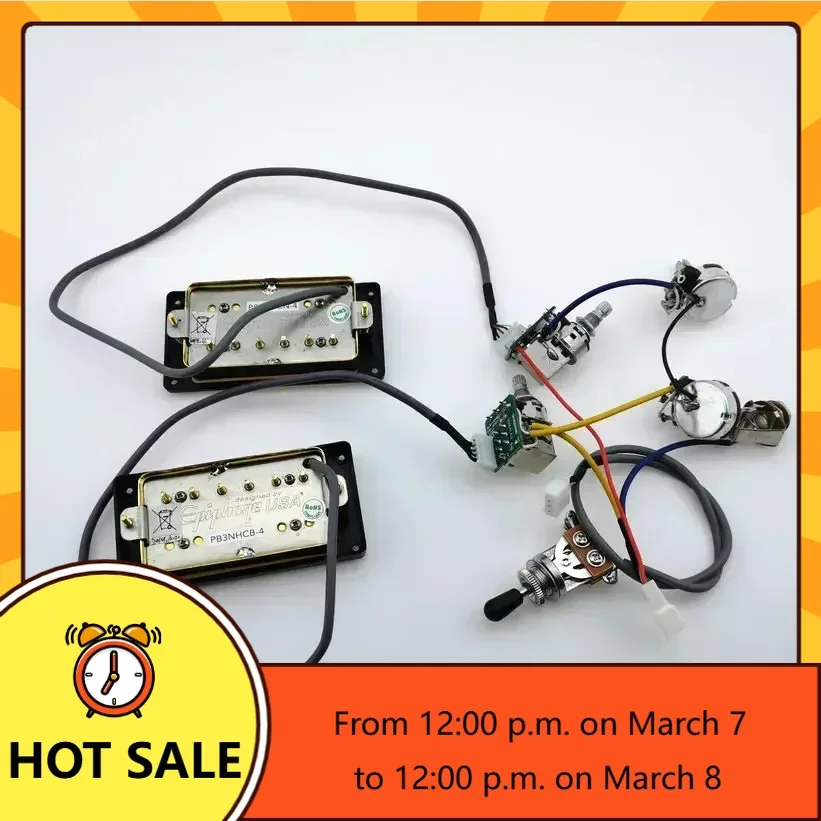 Q-X Music Store - Hot Sale Alnico Electric Guitar Humbucker Pickup with Professional Wiring Harness
Q-X Music Store - Hot Sale Alnico Electric Guitar Humbucker Pickup with Professional Wiring Harness