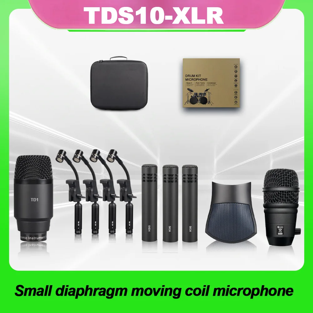Best Drum Microphone 10 Pack Drum kit Special Microphone for Outdoor Performance and Indoor Recording
Best Drum Microphone 10 Pack Drum kit Special Microphone for Outdoor Performance and Indoor Recording