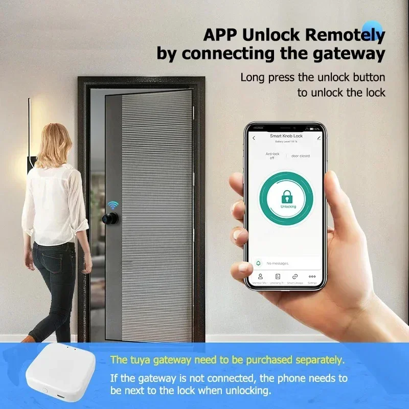 New Tuya Fingerprint Bluetooth Smart Door Lock Wifi Biometric Electronic Ball Lock APP Control Knob Handle Keyless Entry
New Tuya Fingerprint Bluetooth Smart Door Lock Wifi Biometric Electronic Ball Lock APP Control Knob Handle Keyless Entry