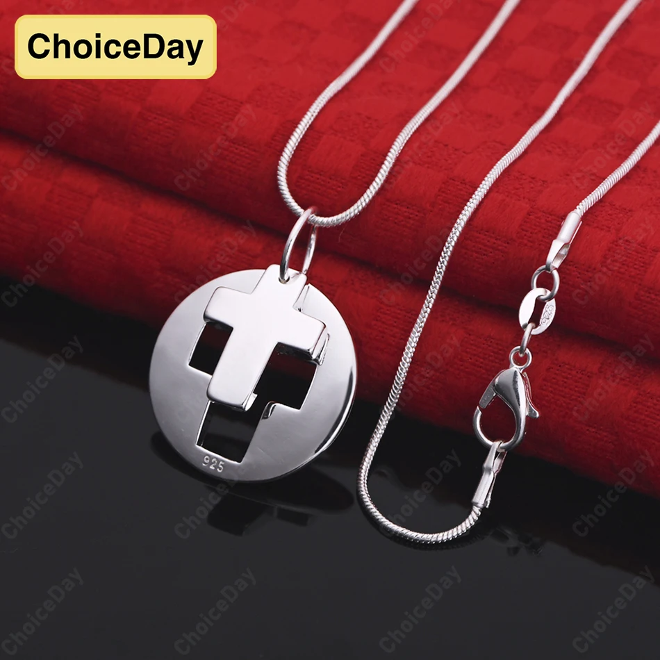 ChoiceDay 925 Sterling Silver Luxury Cross Pendant Necklace for Women Gift Charm Jewelry Accessories Engagement Party
ChoiceDay 925 Sterling Silver Luxury Cross Pendant Necklace for Women Gift Charm Jewelry Accessories Engagement Party