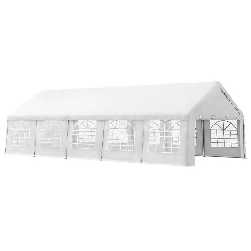 Outsunny 32x16 Outdoor Canopy Tent Heavy Duty Carport Tent with Cathedral Window Design for Party & Wedding, Removable Sidewalls, White
Outsunny 32x16 Outdoor Canopy Tent Heavy Duty Carport Tent with Cathedral Window Design for Party & Wedding, Removable Sidewalls, White