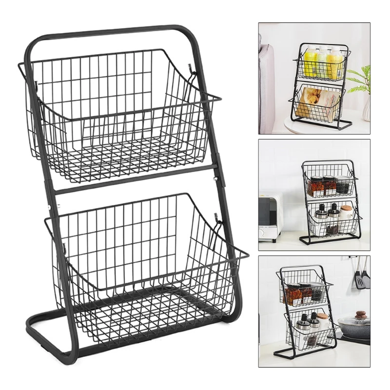 2 Tiers Iron Storage Shelf Rack for Kitchen Seasoning Organizer Fruits Holder Bathroom Basket
2 Tiers Iron Storage Shelf Rack for Kitchen Seasoning Organizer Fruits Holder Bathroom Basket