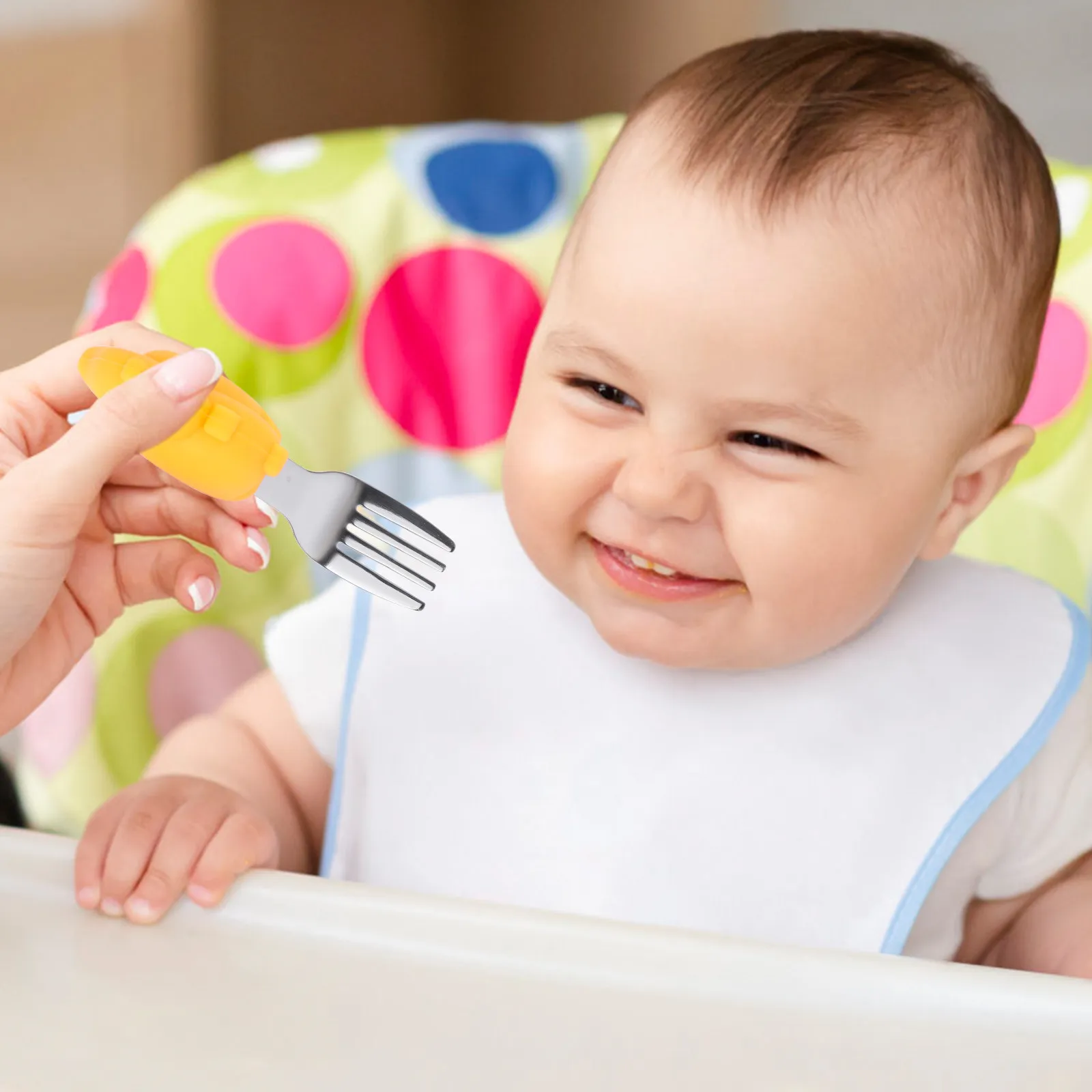 2pcs Silicone Fork Spoon Set Stainless Steel Baby Feeding Utensils Non-Slip Training Tableware For Toddlers Kids Eating Practice
2pcs Silicone Fork Spoon Set Stainless Steel Baby Feeding Utensils Non-Slip Training Tableware For Toddlers Kids Eating Practice